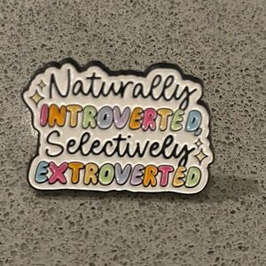Colorful Introvert Extrovert Enamel Pin